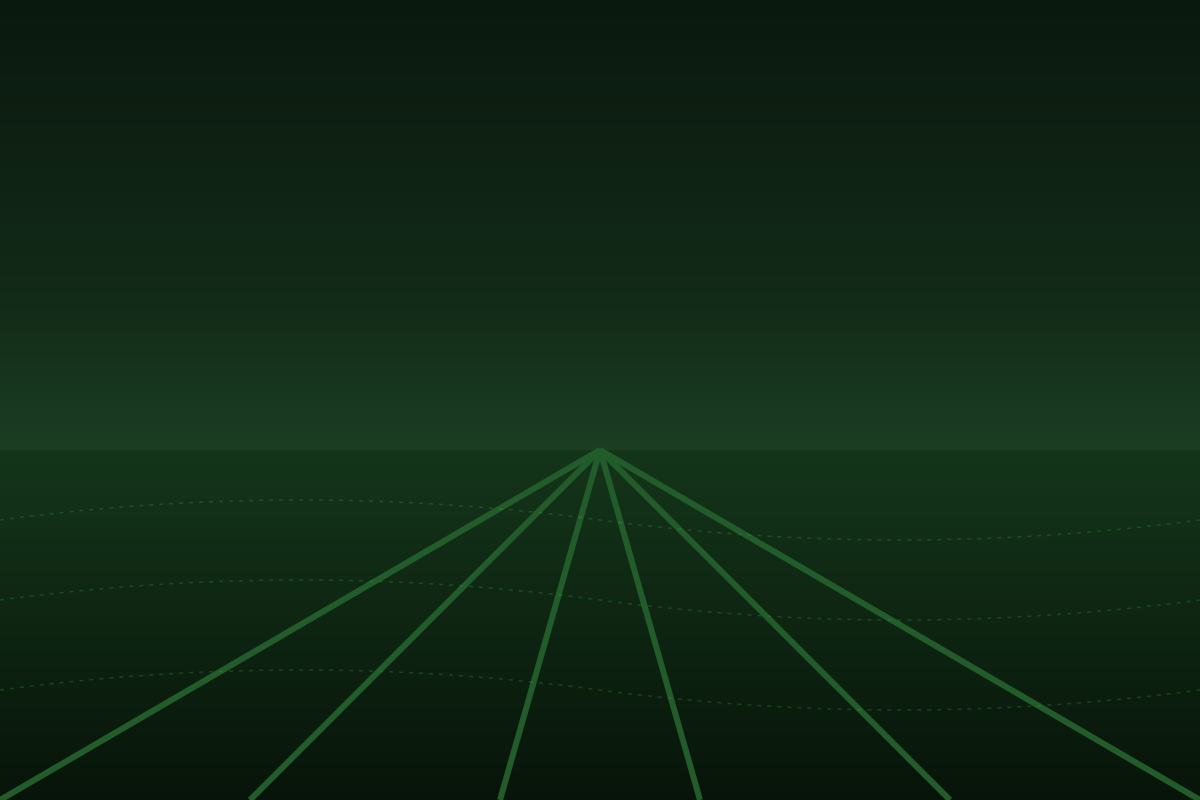 Agricultural field rows with subtle technological overlay